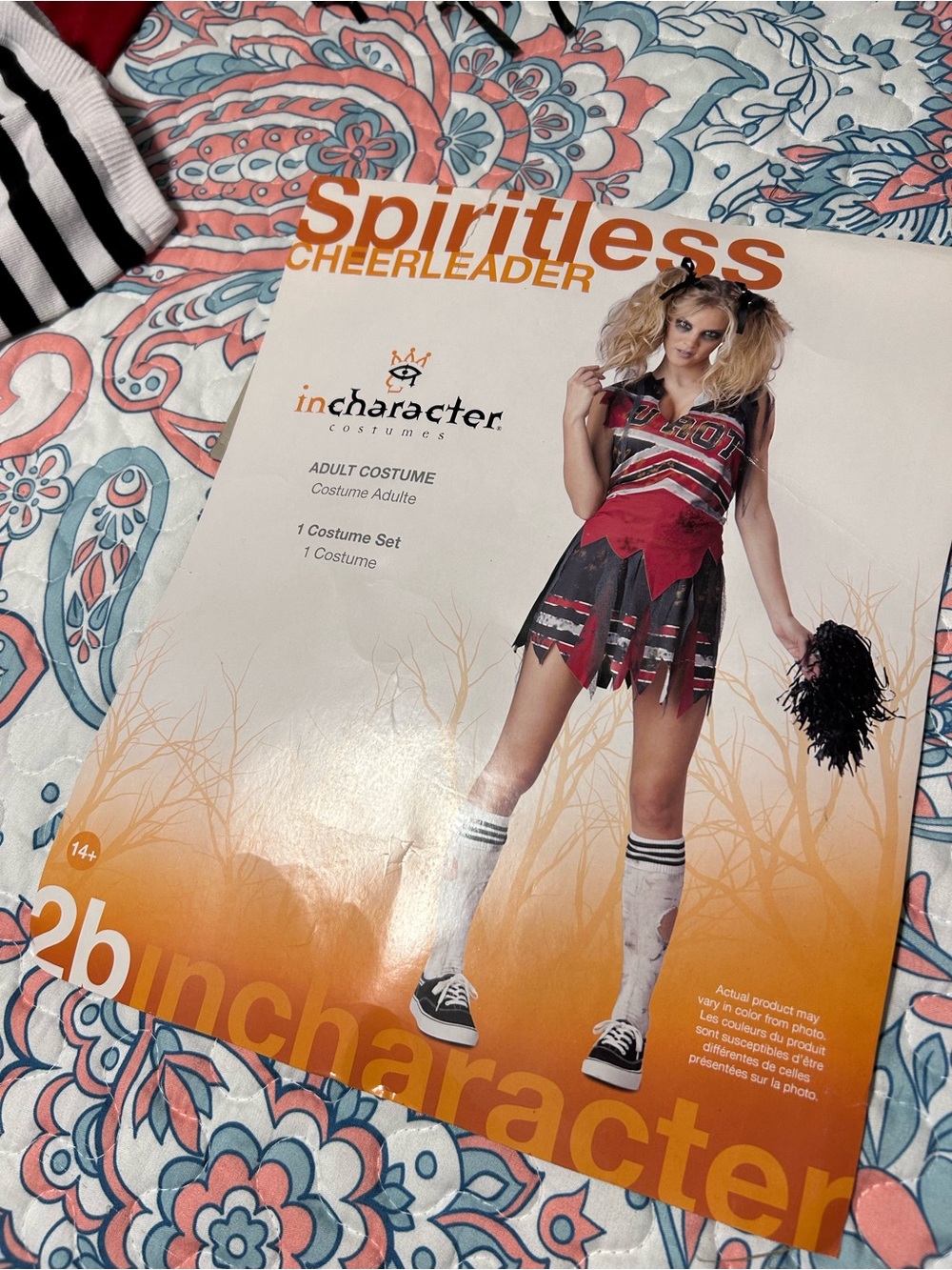 InCharacter Spiritless Cheerleader Costume - Red & Black Kids Halloween Outfit